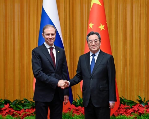 Denis Manturov Russian First Deputy Prime Minister in Beijing China May 2026