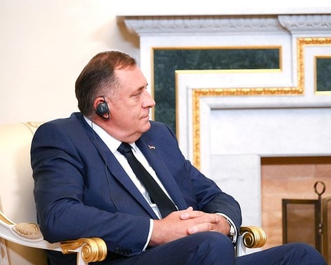 Milorad Dodik and Vladimir Putin at the St. Petersburg International Economic Forum