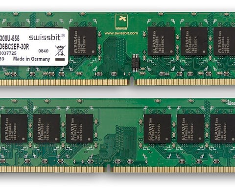 A DRAM memory stick, the type of chip at the center of the 2026 AI-driven memory shortage
