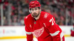 Dylan Larkin of the Detroit Red Wings on ice during an NHL game