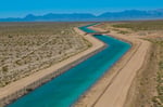A water aqueduct under drought conditions, illustrating the kind of supply stress now reaching the East Coast as Virginia, North Carolina and Connecticut tighten restrictions