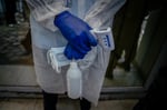 Health workers in protective equipment at INRB laboratory in Goma DRC during the 2026 Bundibugyo Ebola outbreak