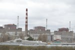 Aerial view of the Zaporizhzhia Nuclear Power Plant in Energodar, Zaporozhye region
