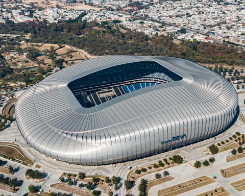 Estadio BBVA in Monterrey, Mexico, venue for the South Africa vs South Korea 2026 FIFA World Cup match