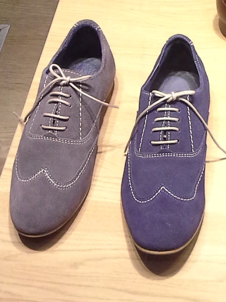 Shoes displayed in a store window, illustrating Australian footwear retail
