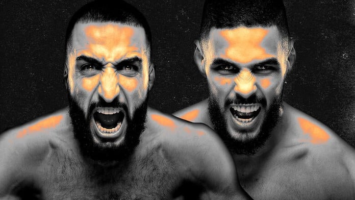 Gabriel Bonfim punches Belal Muhammad at UFC Fight Night Vegas 118 June 2026
