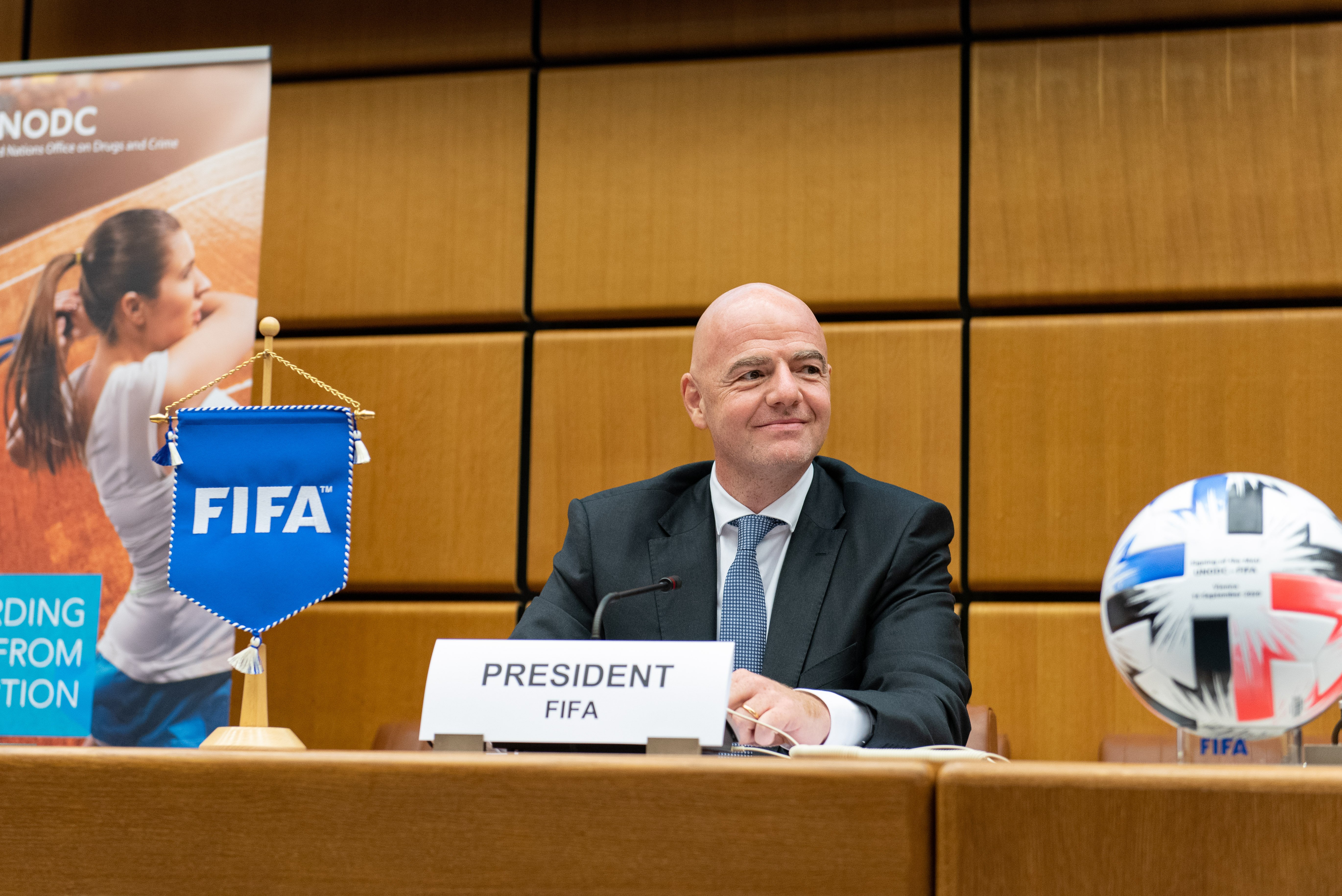 FIFA President Gianni Infantino, who has defended the dynamic ticket pricing behind the World Cup's empty premium seats