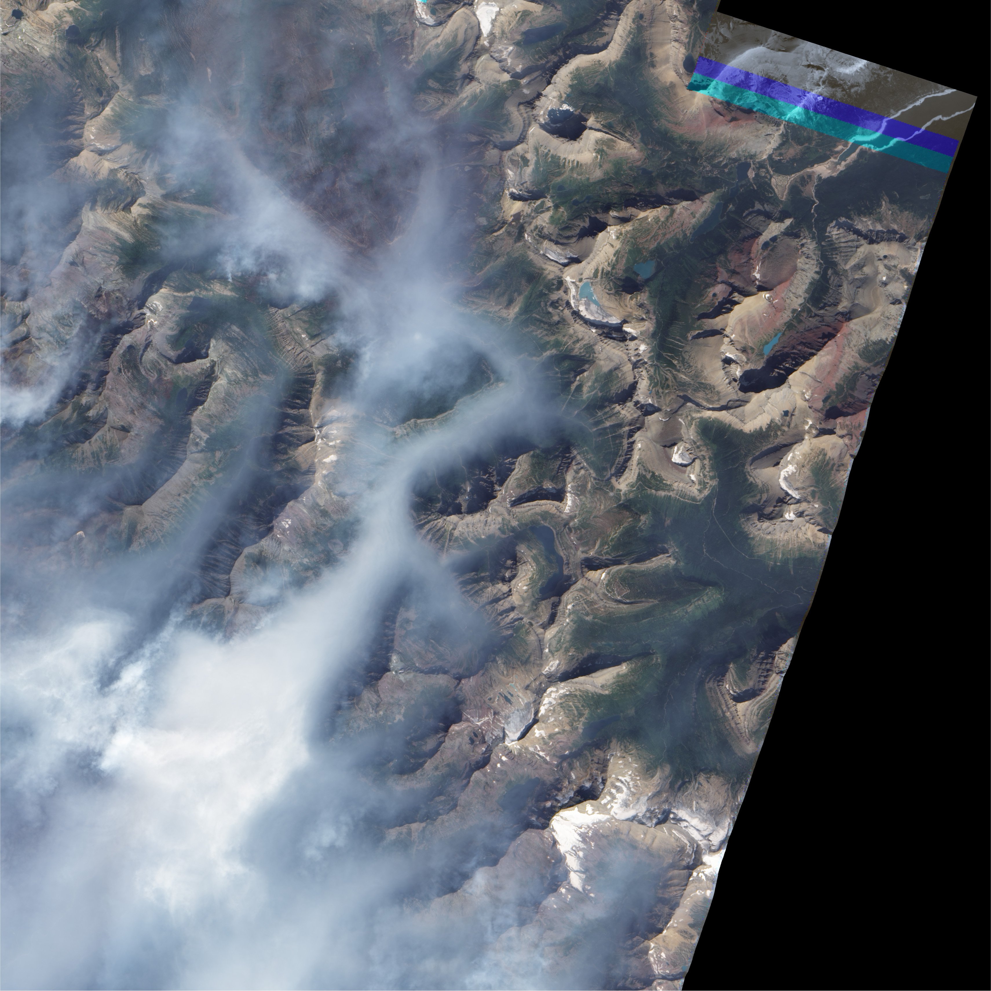 NASA EO-1 satellite image of Grinnell Glacier in Glacier National Park, Montana