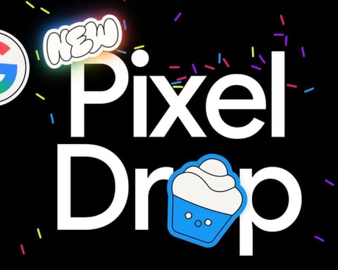 Google Pixel phone showing Gemini AI tools with Android 17 interface and new Pixel Drop features