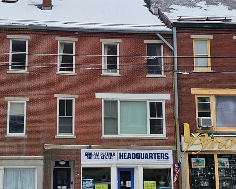The Senate campaign headquarters of Graham Platner in Ellsworth, Maine