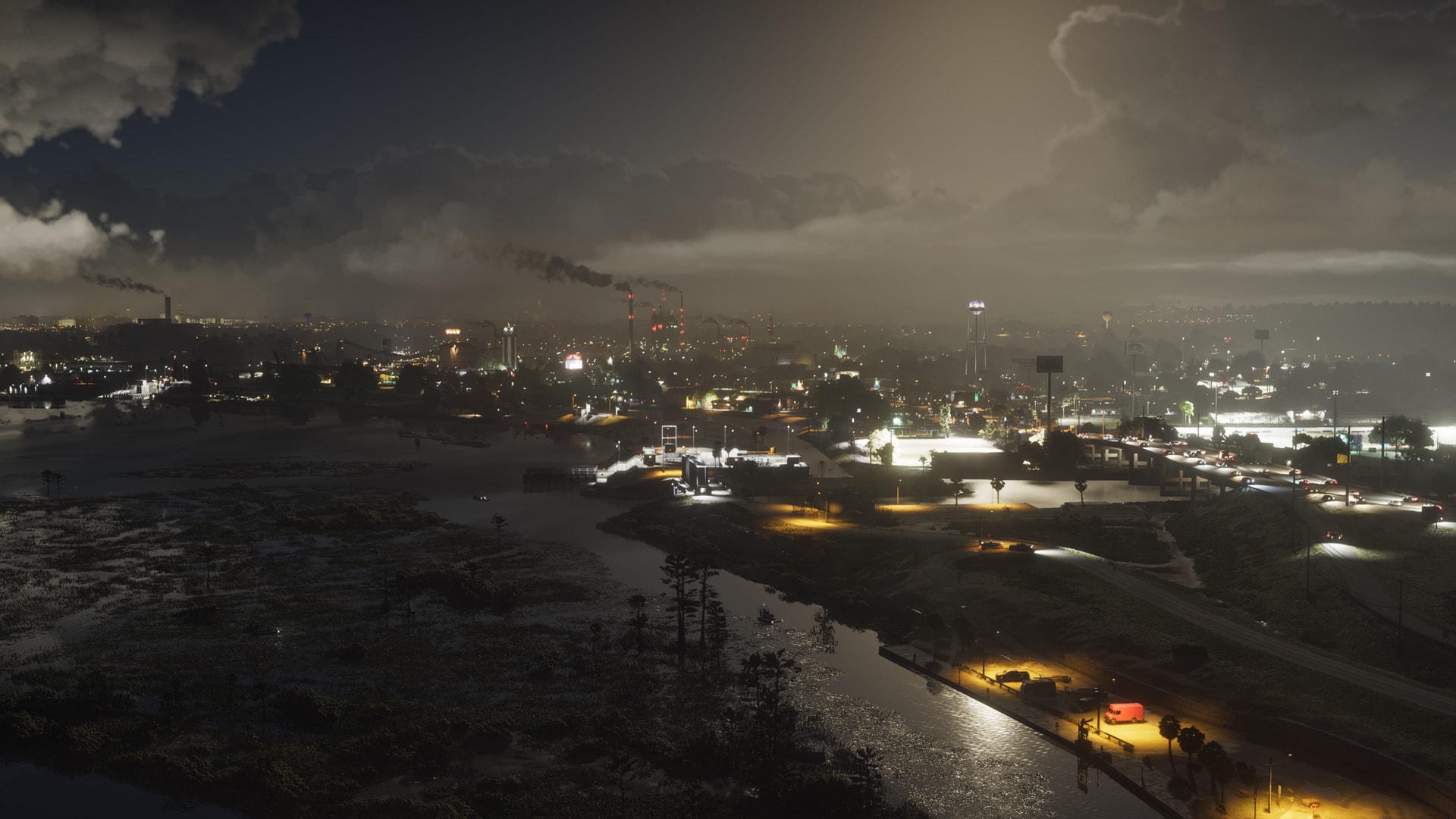 GTA 6 open-world scene from Rockstar Games, the benchmark for Ziwen Xu's AI vibe coding project