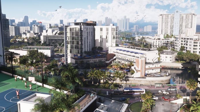 GTA 6 promotional screenshot used to illustrate AI vibe coding clone project by Ziwen Xu