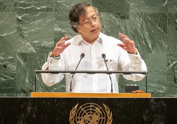 Colombian President Gustavo Petro addresses the UN General Assembly in September 2025