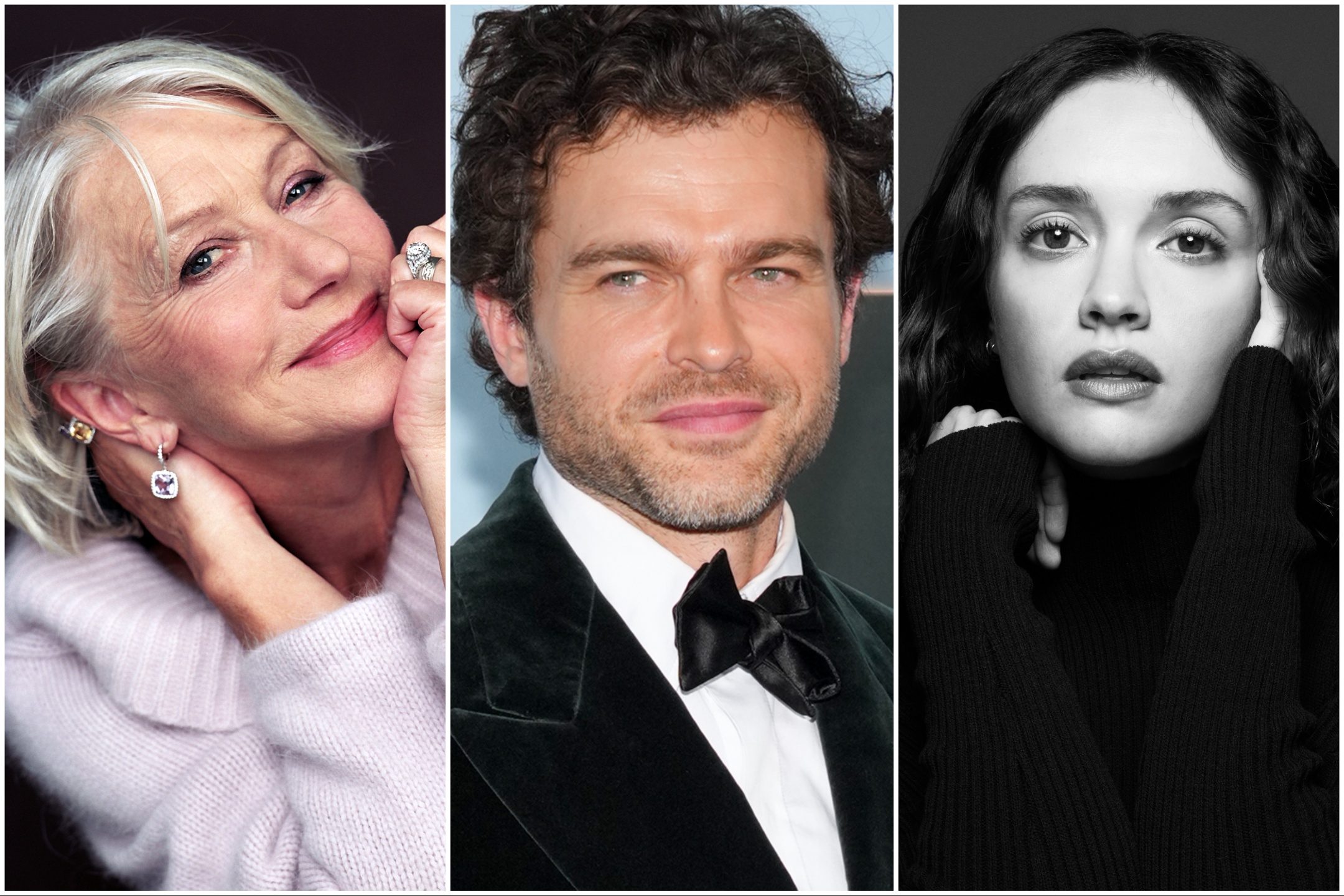 Helen Mirren, Alden Ehrenreich and Olivia Cooke, stars of Anton Corbijn's A Talent for Murder