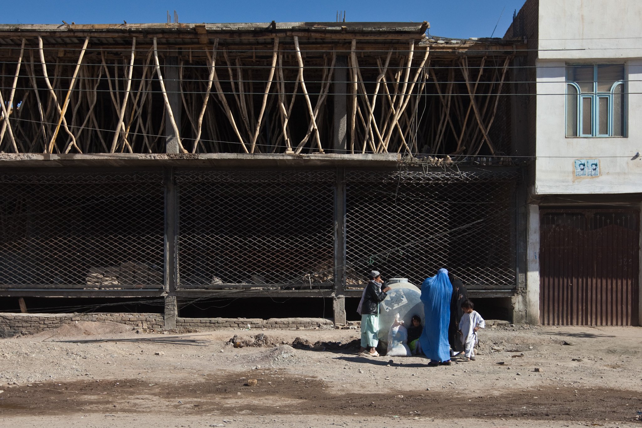 A street scene in Herat, the western Afghan city where Taliban forces fired on protesters