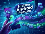Android smartphone showing hidden Android features including Notification History, Focus Mode, and Live Caption