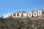 The Hollywood Sign on the hillside above Los Angeles California the entertainment capital where Love Island USA is produced