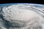 Astronaut photograph from the ISS of Hurricane Milton Category 4 over the Gulf of Mexico October 8 2024