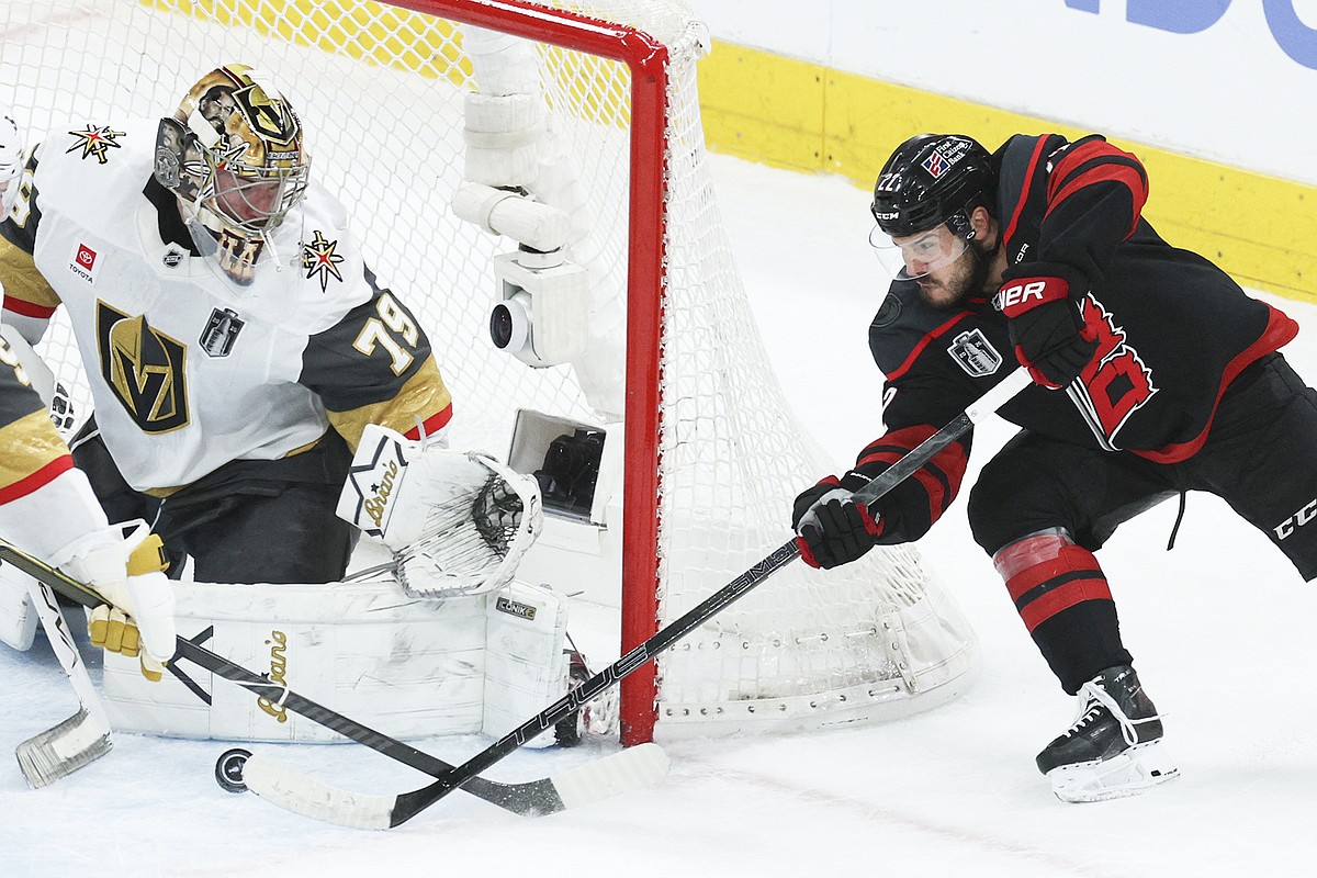Seth Jarvis and Carolina Hurricanes celebrate power-play goal in Game 2 of the 2026 Stanley Cup Final