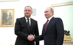 Igor Dodon former Moldovan president at Kremlin meeting with Vladimir Putin