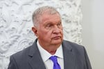 Rosneft CEO Igor Sechin speaks at the SPIEF 2026 energy panel in St. Petersburg
