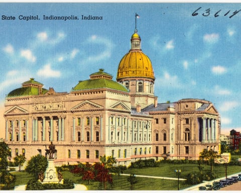 Indiana State Capitol building in Indianapolis, Indiana