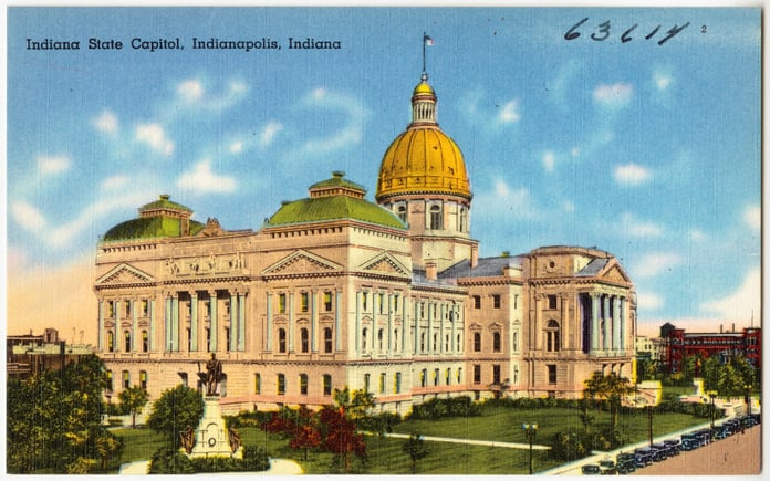 Indiana State Capitol building in Indianapolis, Indiana