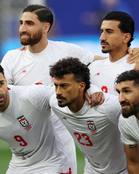 Iran players react after the 2-2 FIFA World Cup 2026 draw against New Zealand amid controversy over travel restrictions in the United States.