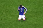 Daichi Kamada points to the sky after his 88th-minute equalizer for Japan against the Netherlands at the 2026 FIFA World Cup in Arlington Texas
