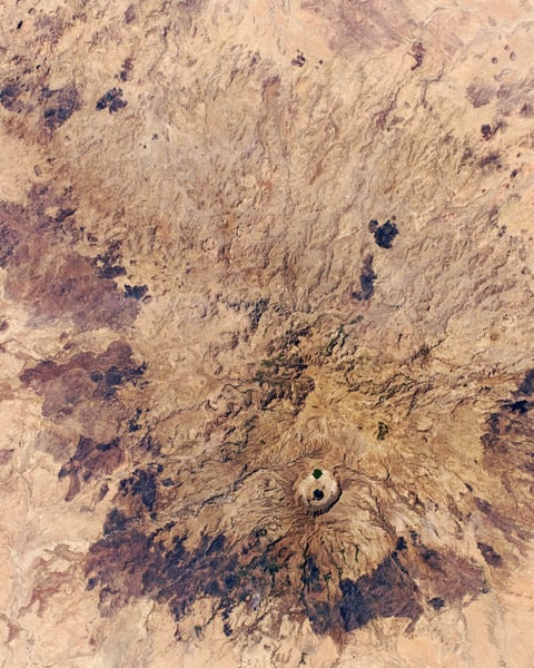 NASA astronaut photograph of Jebel Marra the Marrah Mountains the volcanic massif in the Darfur region of Sudan