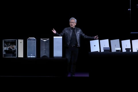 Nvidia CEO Jensen Huang delivers a speech at Computex 2026 in Taipei, Taiwan on June 1, 2026