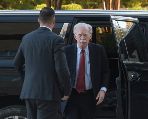 John Bolton arrives at Greenbelt Federal Courthouse for arraignment on classified documents charges, October 2025