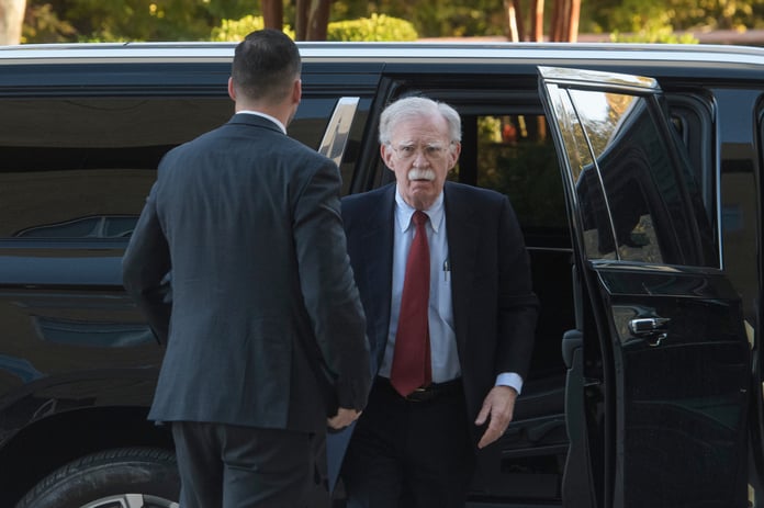 John Bolton arrives at Greenbelt Federal Courthouse for arraignment on classified documents charges, October 2025