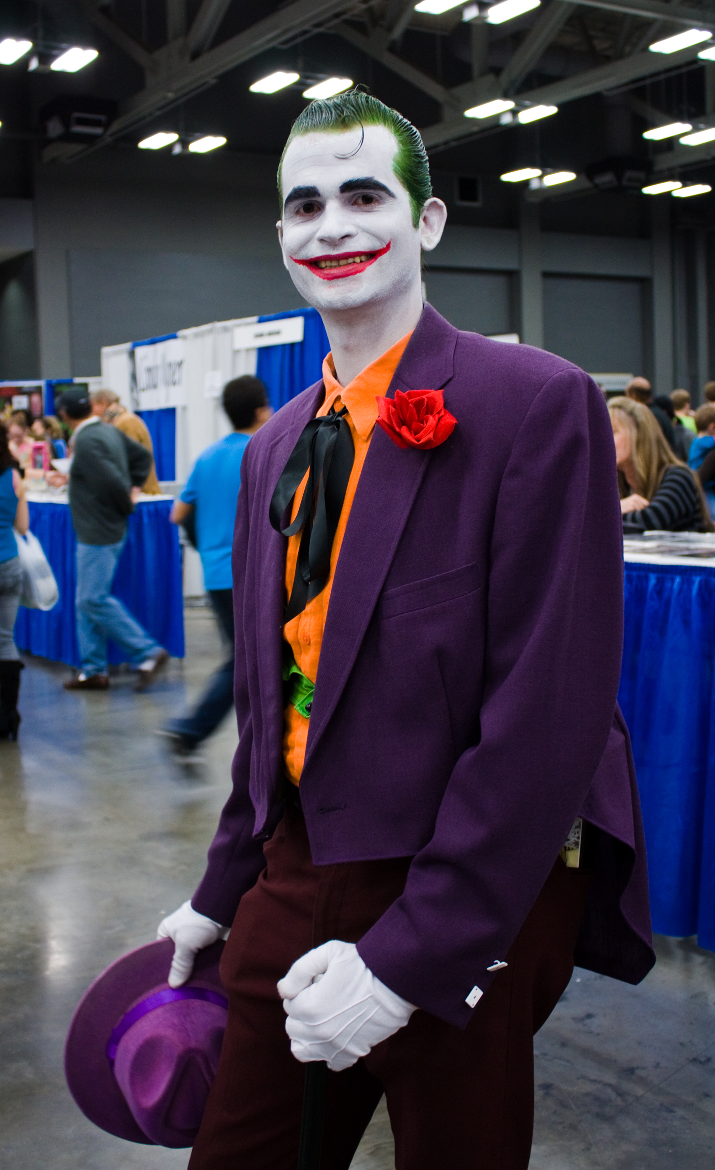 Joker cosplay representing DC Comics iconic villain at center of new anime adaptations
