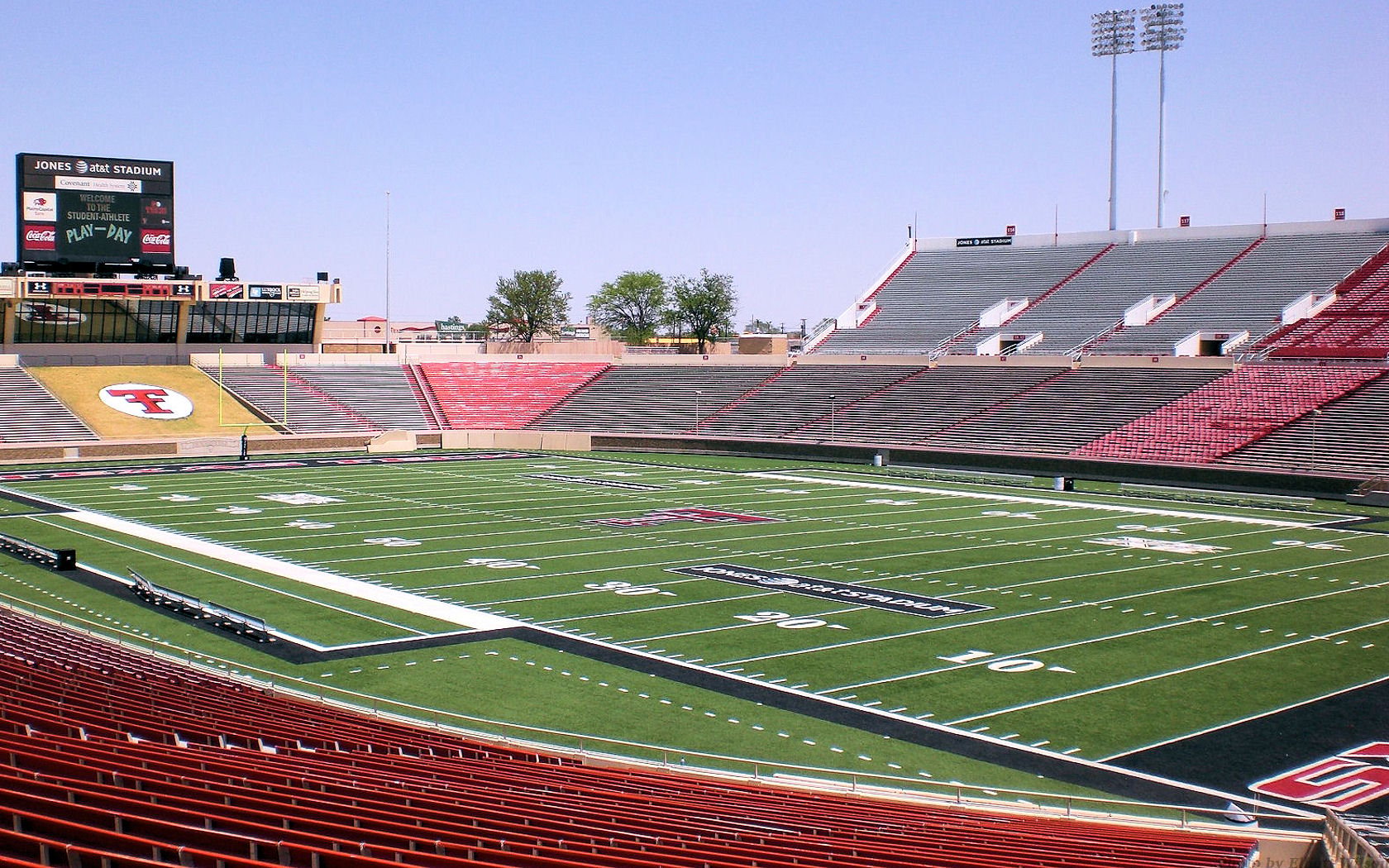 Jones AT&T Stadium interior field view Texas Tech Red Raiders football Lubbock