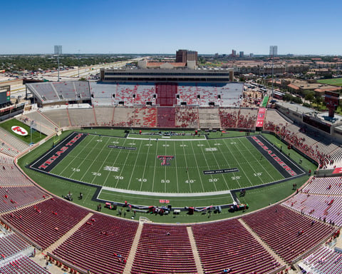 Jones AT&T Stadium wide exterior view Texas Tech University Lubbock Texas home of the Red Raiders football