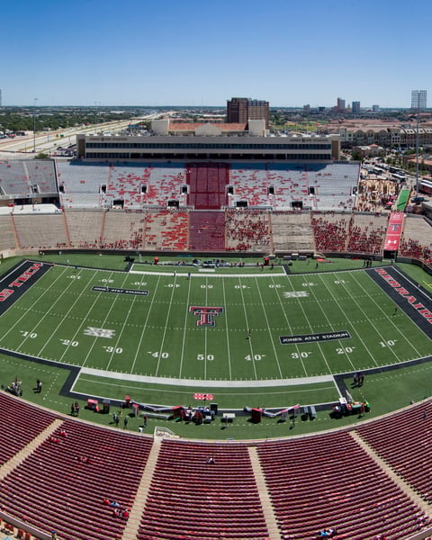 Jones AT&T Stadium wide exterior view Texas Tech University Lubbock Texas home of the Red Raiders football