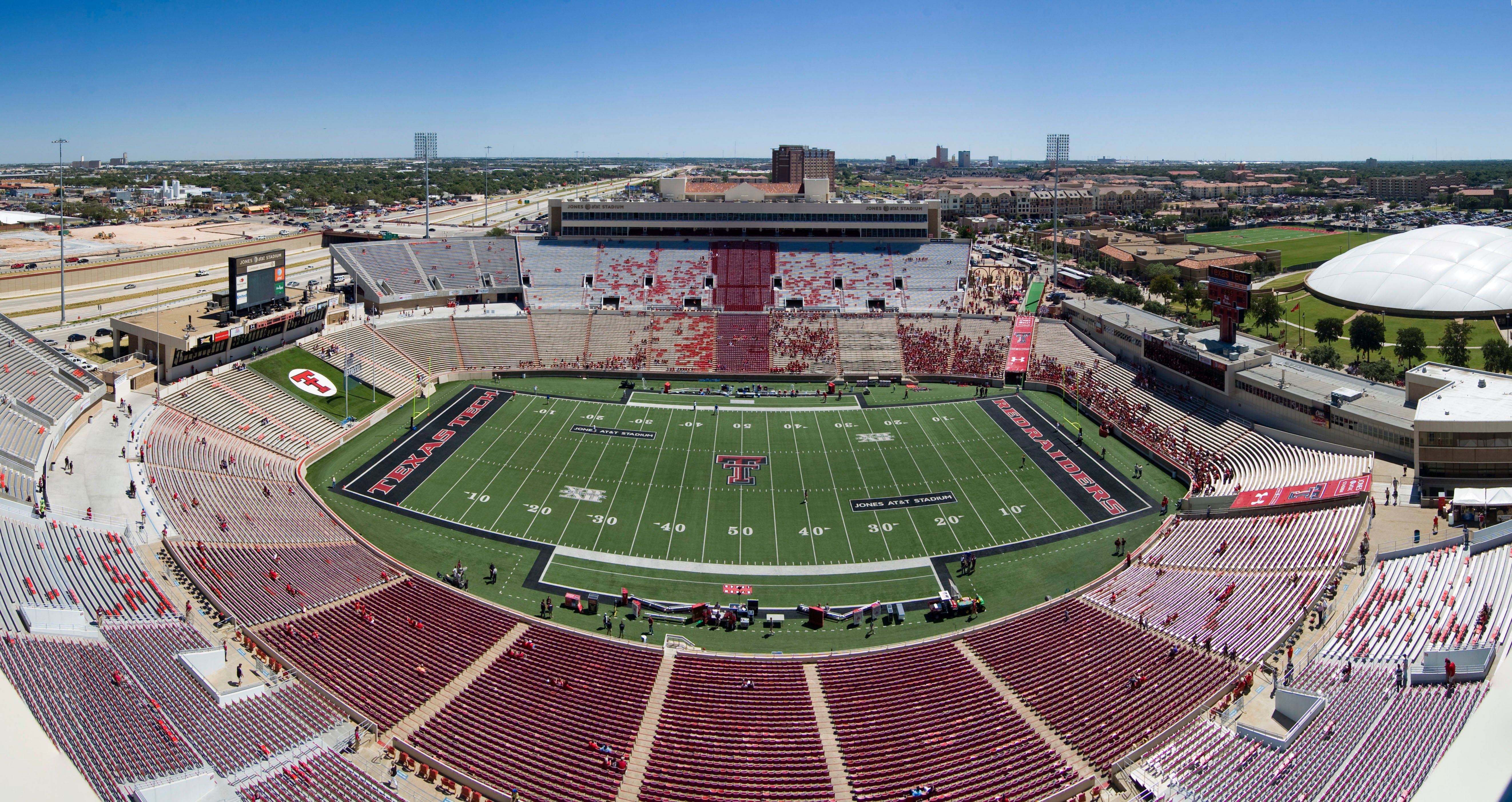 Jones AT&T Stadium wide exterior view Texas Tech University Lubbock Texas home of the Red Raiders football