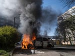 Aftermath of Russian FPV drone strike on a car in Kramatorsk Donetsk Oblast May 2026 as Russian operation pressure mounts