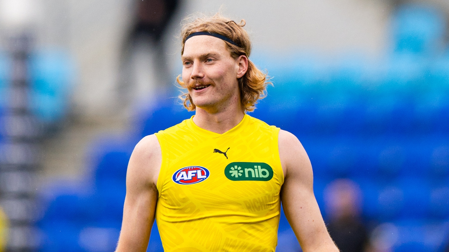 Kye Annand in his Richmond Tigers debut ahead of Round 14 AFL match against Brisbane Lions in Hobart 2026