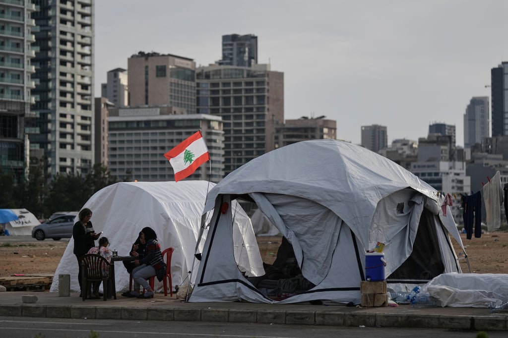 Lebanese displaced people sheltering in Beirut amid food insecurity crisis caused by Israel-Hezbollah war 2026