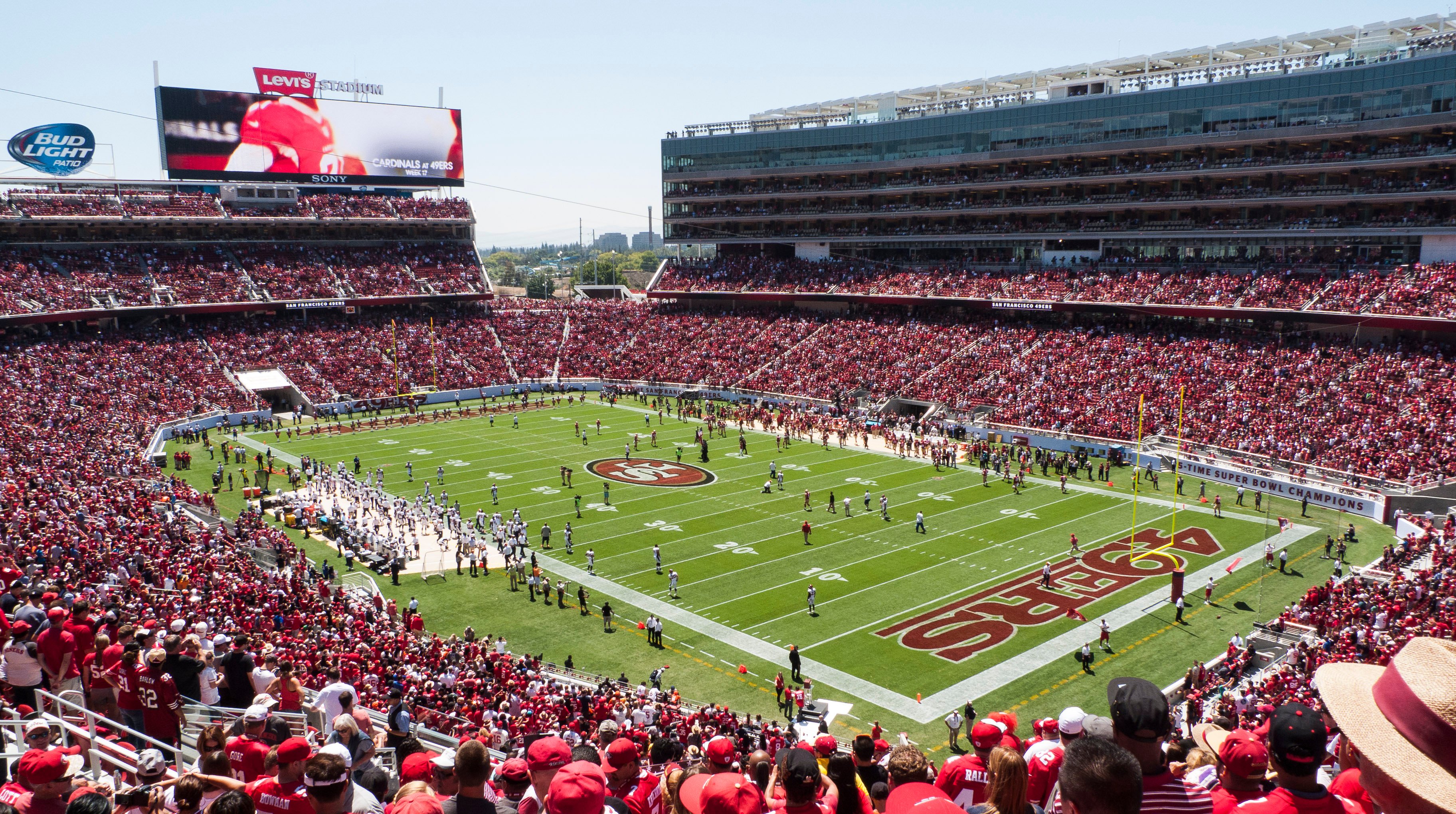 Levi's Stadium in Santa Clara, home of the 49ers, the building Brandon Aiyuk stopped reporting to in December