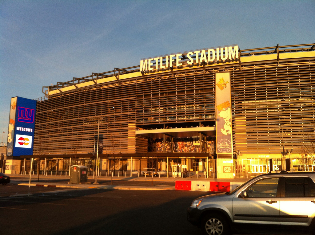 MetLife Stadium exterior in East Rutherford New Jersey venue for 2026 FIFA World Cup Ecuador vs Germany