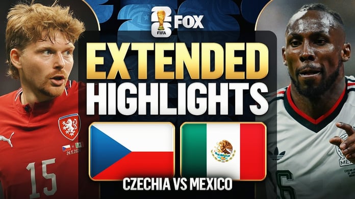 Mexico players celebrate their 3-0 win over Czech Republic to sweep Group A at the 2026 FIFA World Cup