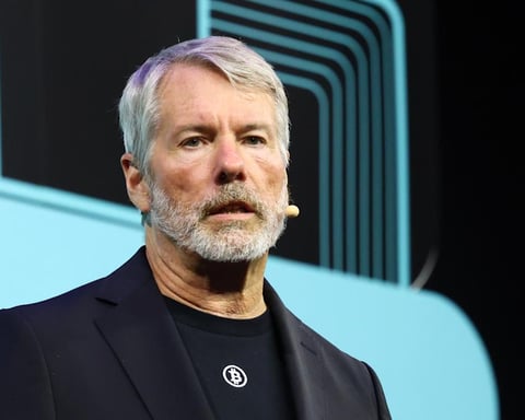 Michael Saylor, executive chairman of Strategy, as the company's Bitcoin holdings sit $13 billion below their cost basis in June 2026