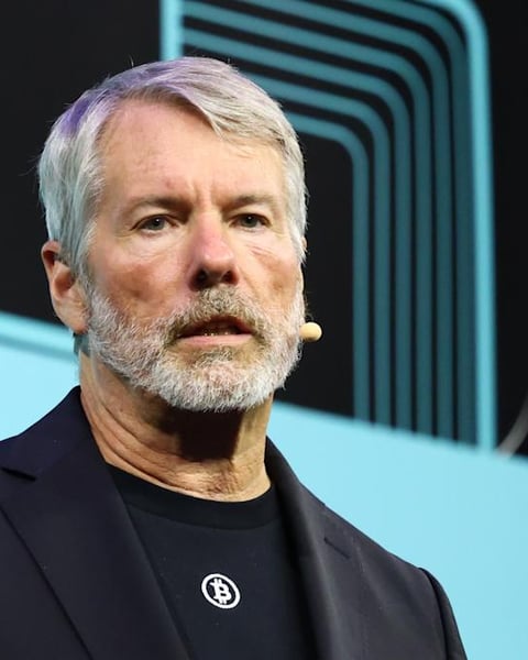 Michael Saylor, executive chairman of Strategy, as the company's Bitcoin holdings sit $13 billion below their cost basis in June 2026