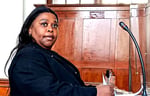 MK Party Chief Whip Mmabatho Mokoena-Zondi at Cape Town Magistrate's Court after Hawks arrest