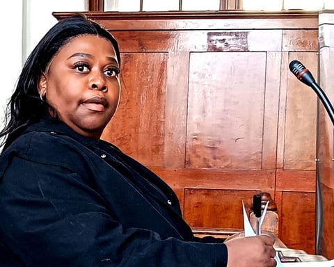 MK Party Chief Whip Mmabatho Mokoena-Zondi at Cape Town Magistrate's Court after Hawks arrest