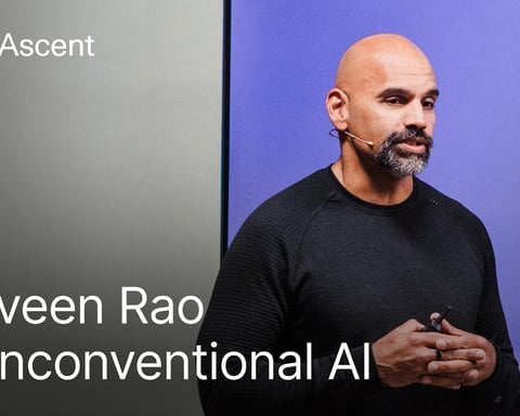 Naveen Rao, CEO of Unconventional AI, explaining how oscillator-based chips could reduce AI power consumption by 1,000x