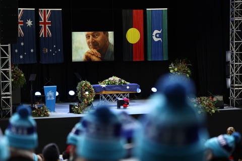 Crowds at the MCG for Neale Daniher state funeral June 10 2026